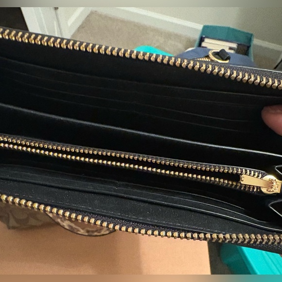 Coach Brown Purse With Leopard Print On Straps set - Picture 14 of 16